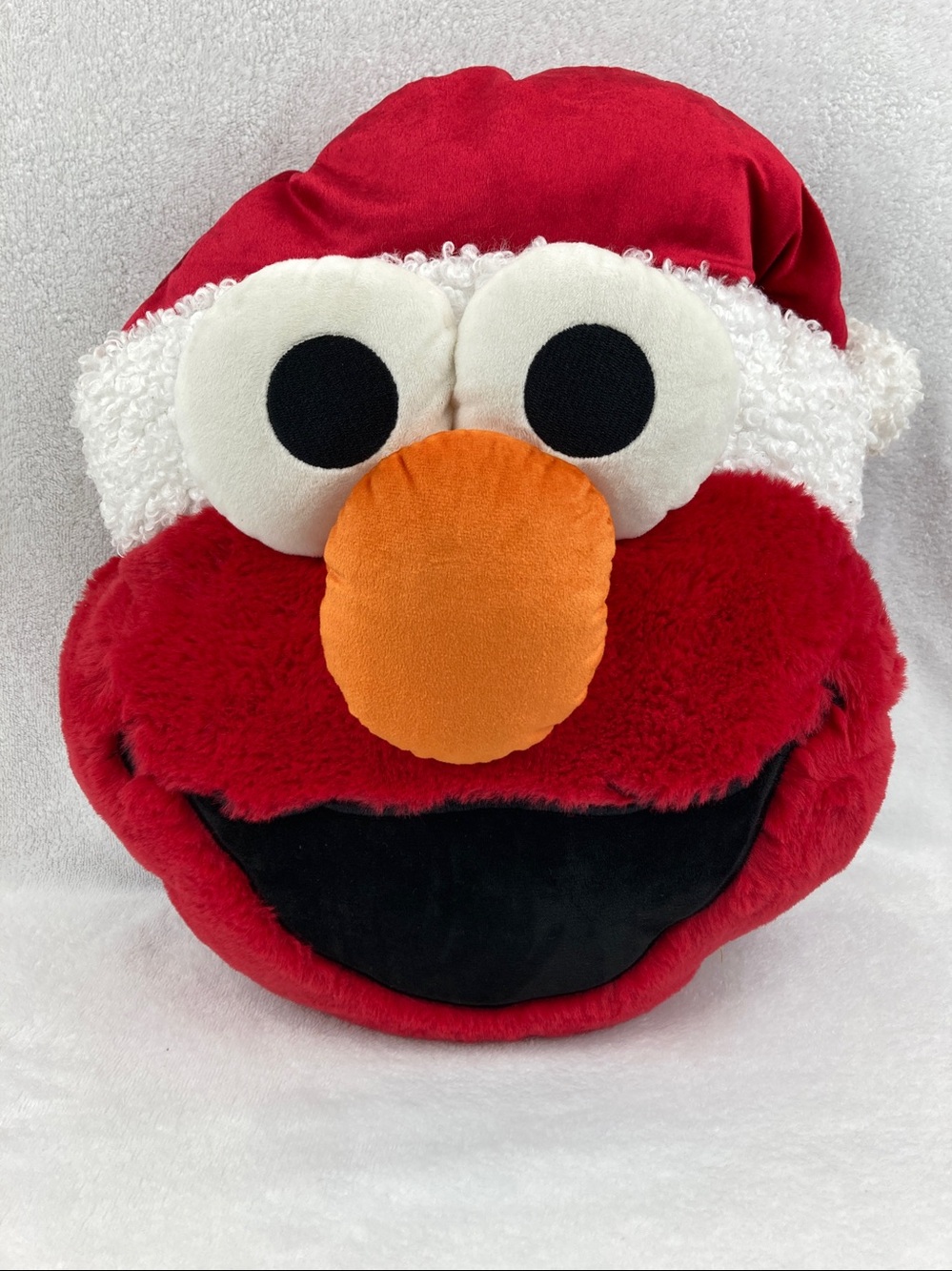 Rare Sesame Street Santa Elmo Pillow 14”